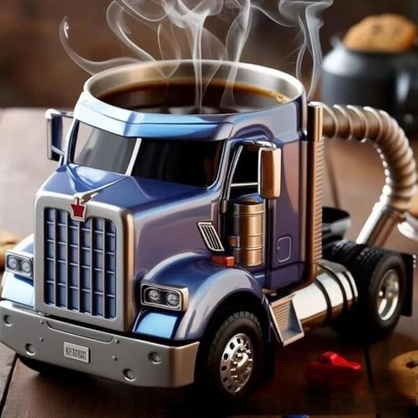 Durable Truck Coffee Mug Semi Truck Handcrafted Coffee Cup Semi-trailer Shaped Semi-Truck Coffee Mugs For Family - Image 10