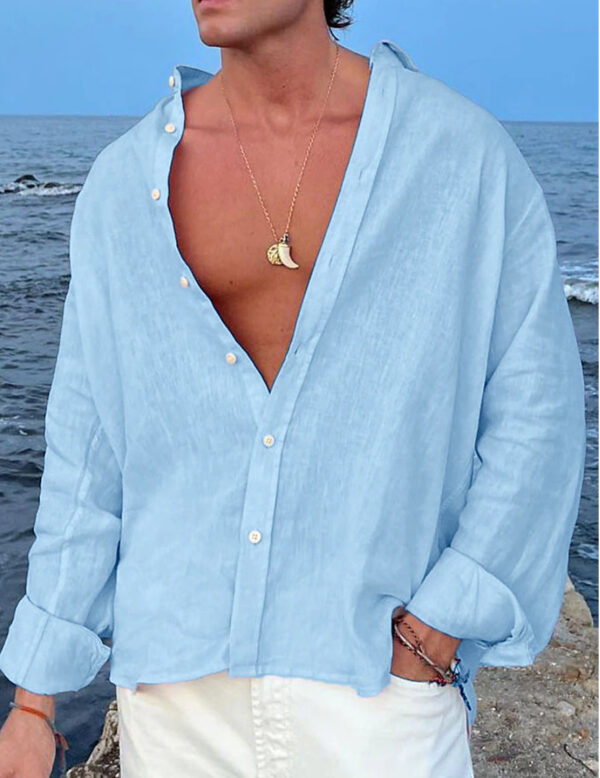 Men's Outdoor Daily Shirts, Holiday Streetwear, Basic Casual - Image 7